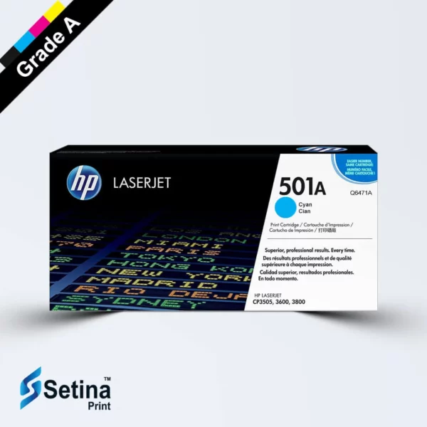 کارتریج لیزری رنگی HP 501A رنگ آبی