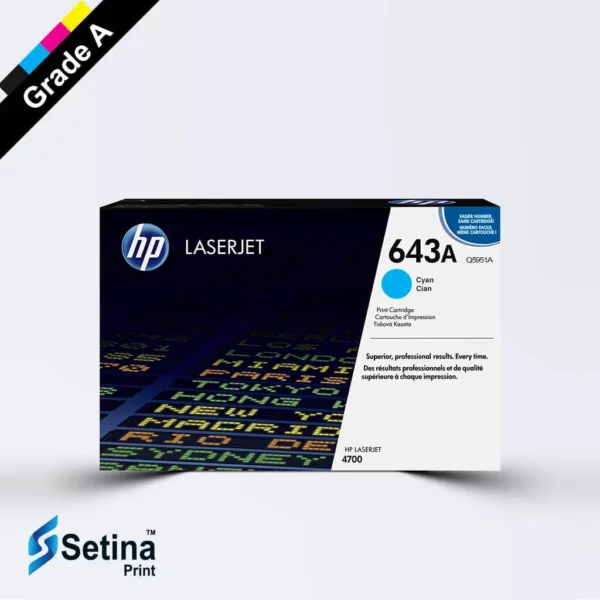 کارتریج لیزری رنگی HP 643A رنگ آبی