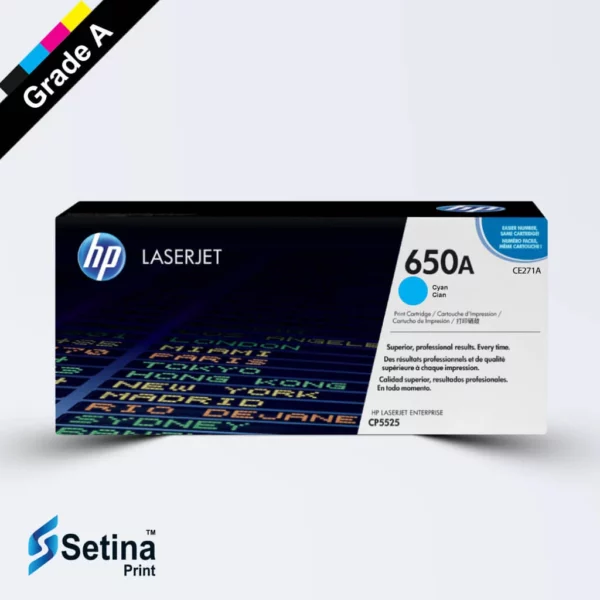 کارتریج لیزری رنگی HP 650A رنگ آبی